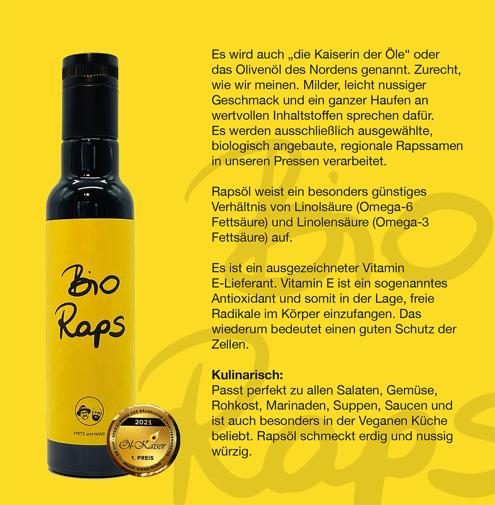 Bio Rapsöl und Bio Hanfsamenöl Geschenkset (á 250ml)